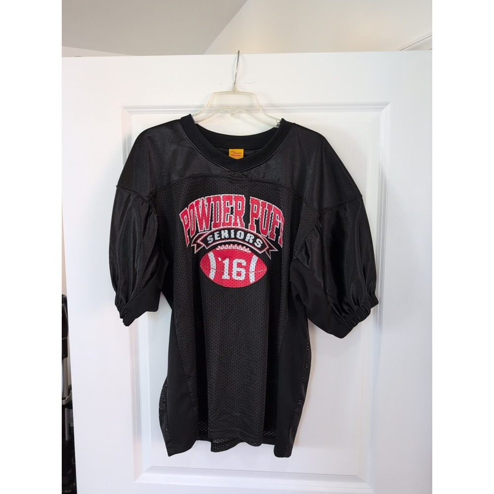 Pro Mark By Martin Powder Puff Senios '16 Cross #17 Black Football Jersey Sz S